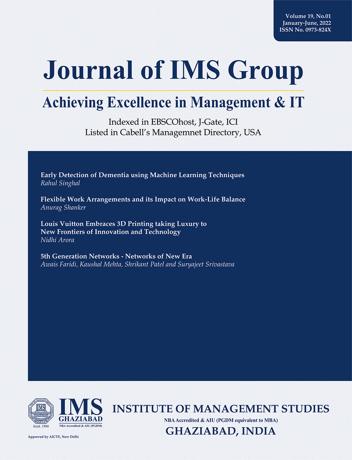 					View Vol. 19 No. 01 (2022): Journal of IMS Group
				